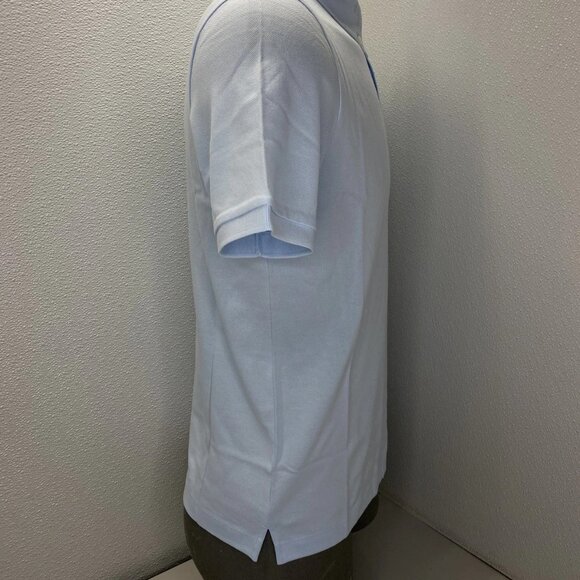 Theory Tailored Function Piqué Polo Shirt • Size M • Skylight Blue Short Sleeve - Picture 9 of 13